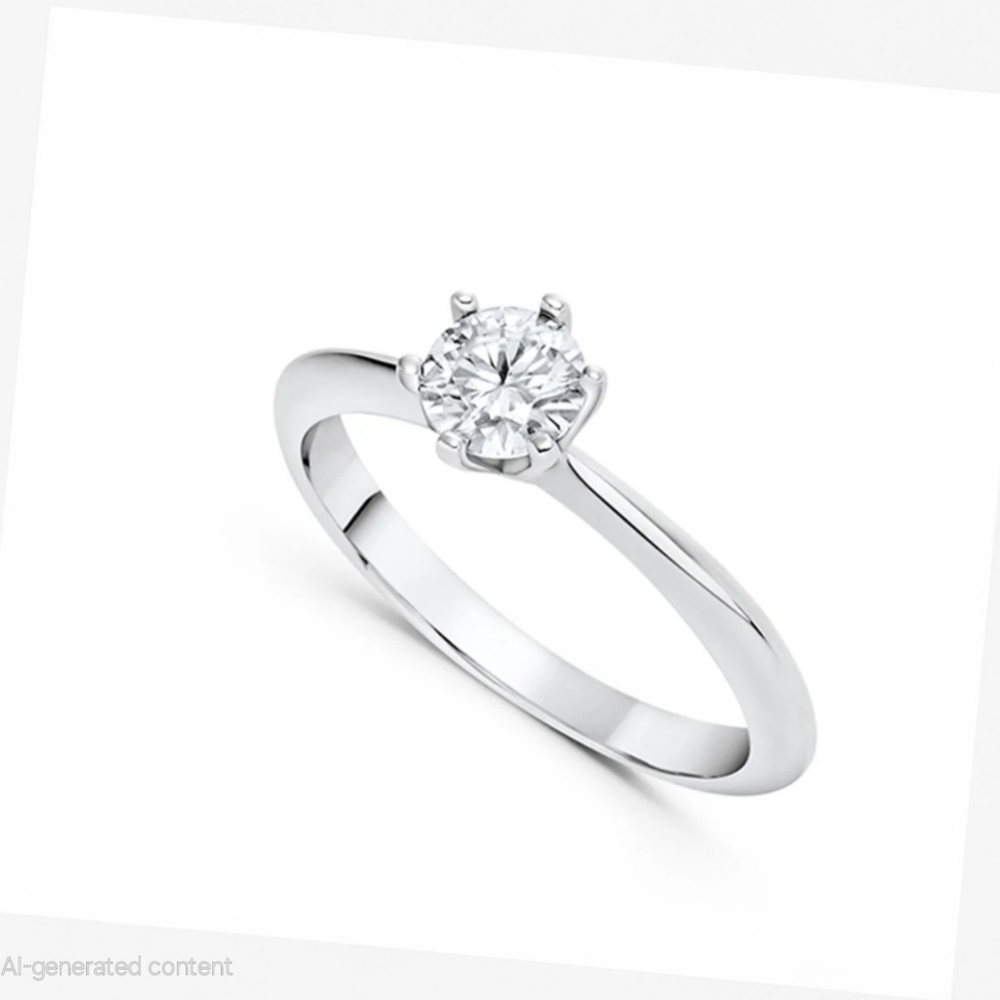 NWT ENGAGEMENT RING CERTIFIED .42 CT Francis Claire Silla Moissanite Diamond
